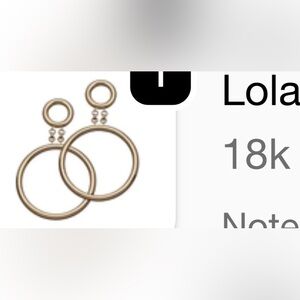 🔥Jennifer Zeuner 18 Gold Plate Gold Hoop Earrings Approx  3-3/4” drop GORGEOUS!